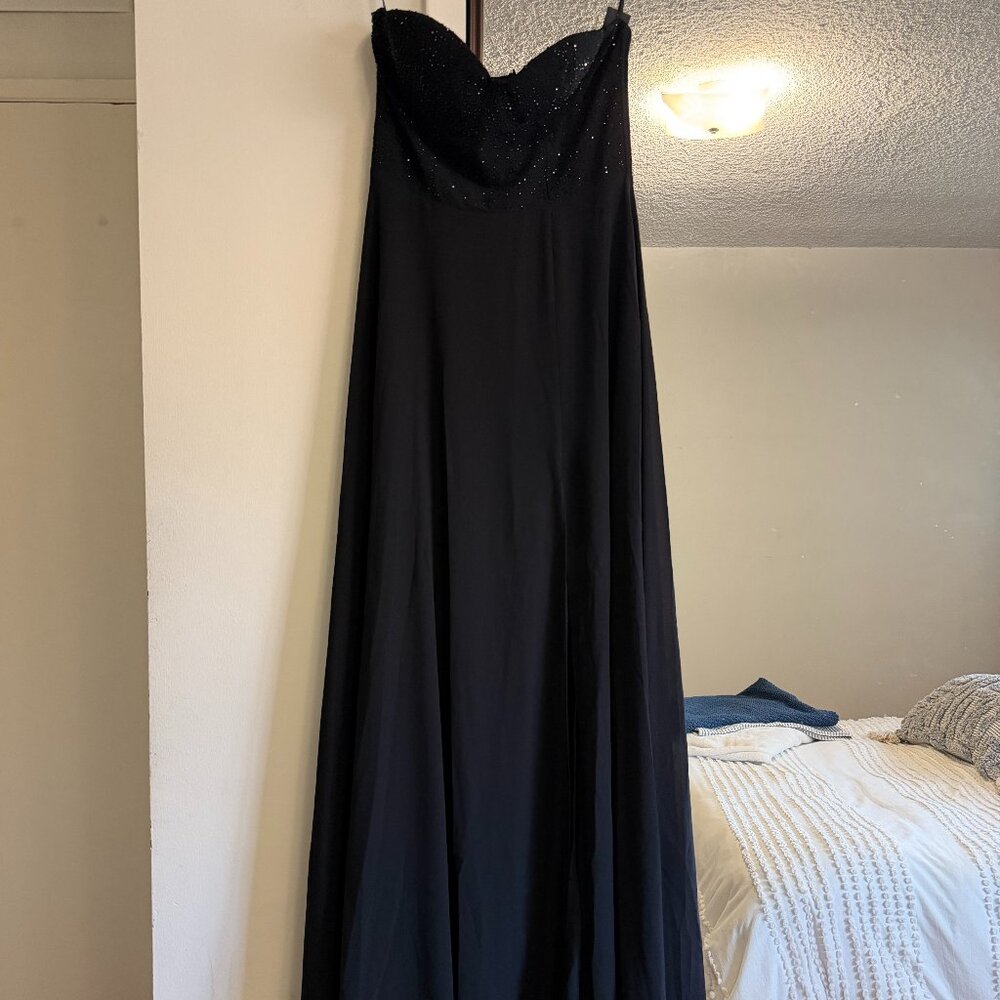 Strapless Black Dress - Picture 3 of 4